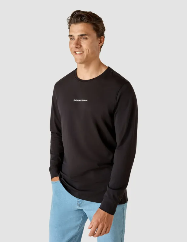 Supima Autograph Long-Sleeved T-Shirt Black sold by Shaping New Tomorrow