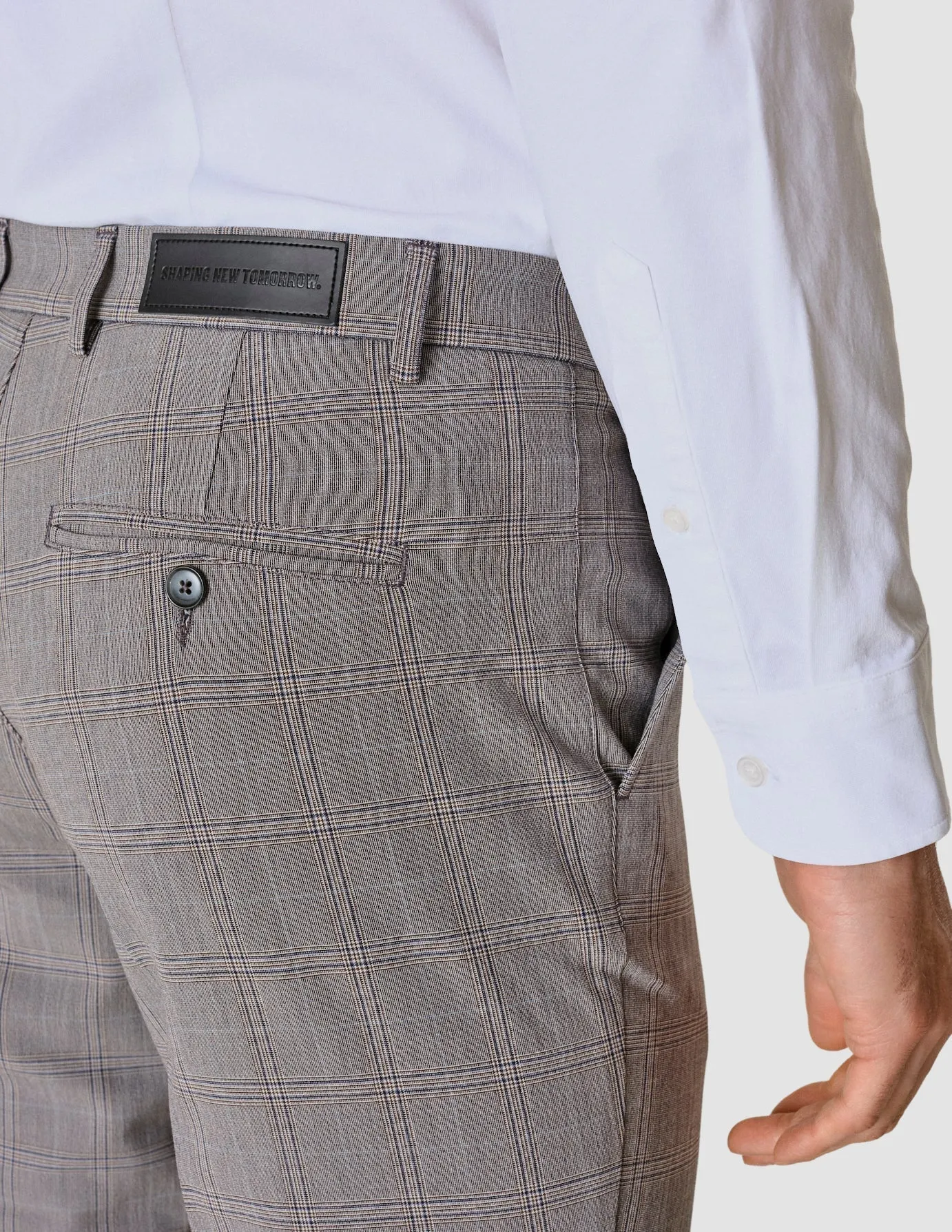 Essential Suit Checked Pants Regular Sterling Grey sold by Shaping New Tomorrow product image thumbnail 4