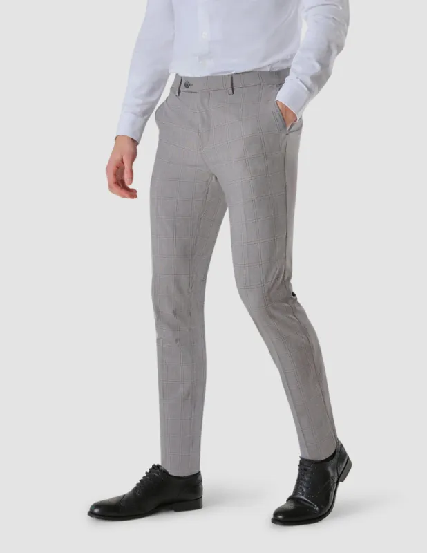 Essential Suit Checked Pants Slim Sterling Grey sold by Shaping New Tomorrow