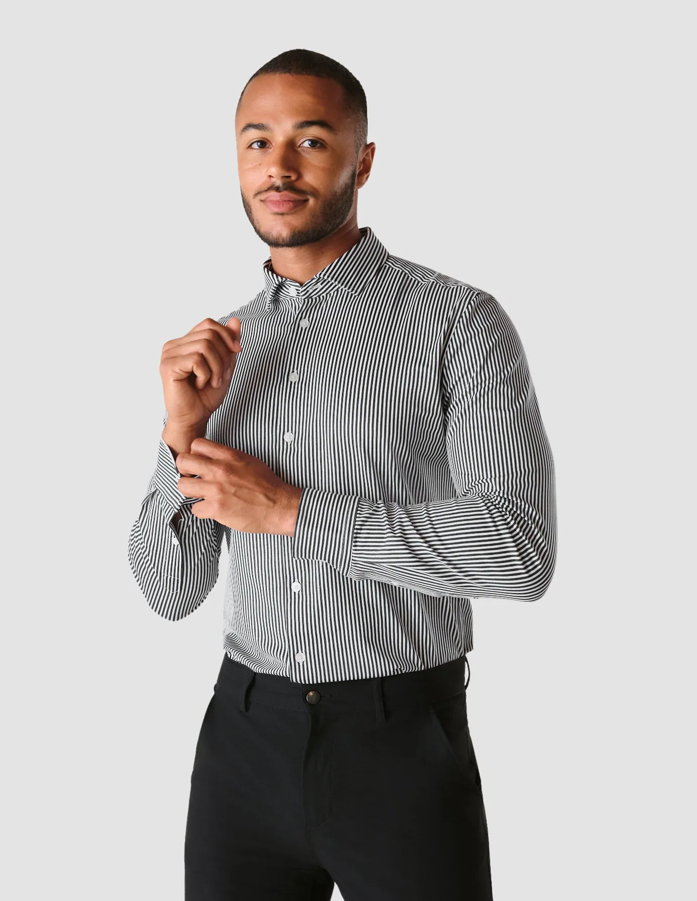 Classic Shirt Navy Stripes Slim sold by Shaping New Tomorrow