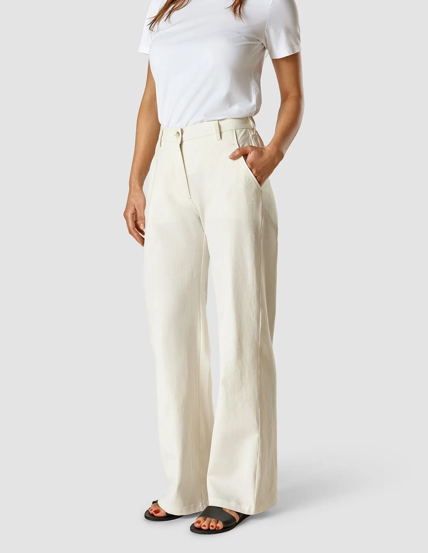 Linen Pants Off White sold by Shaping New Tomorrow