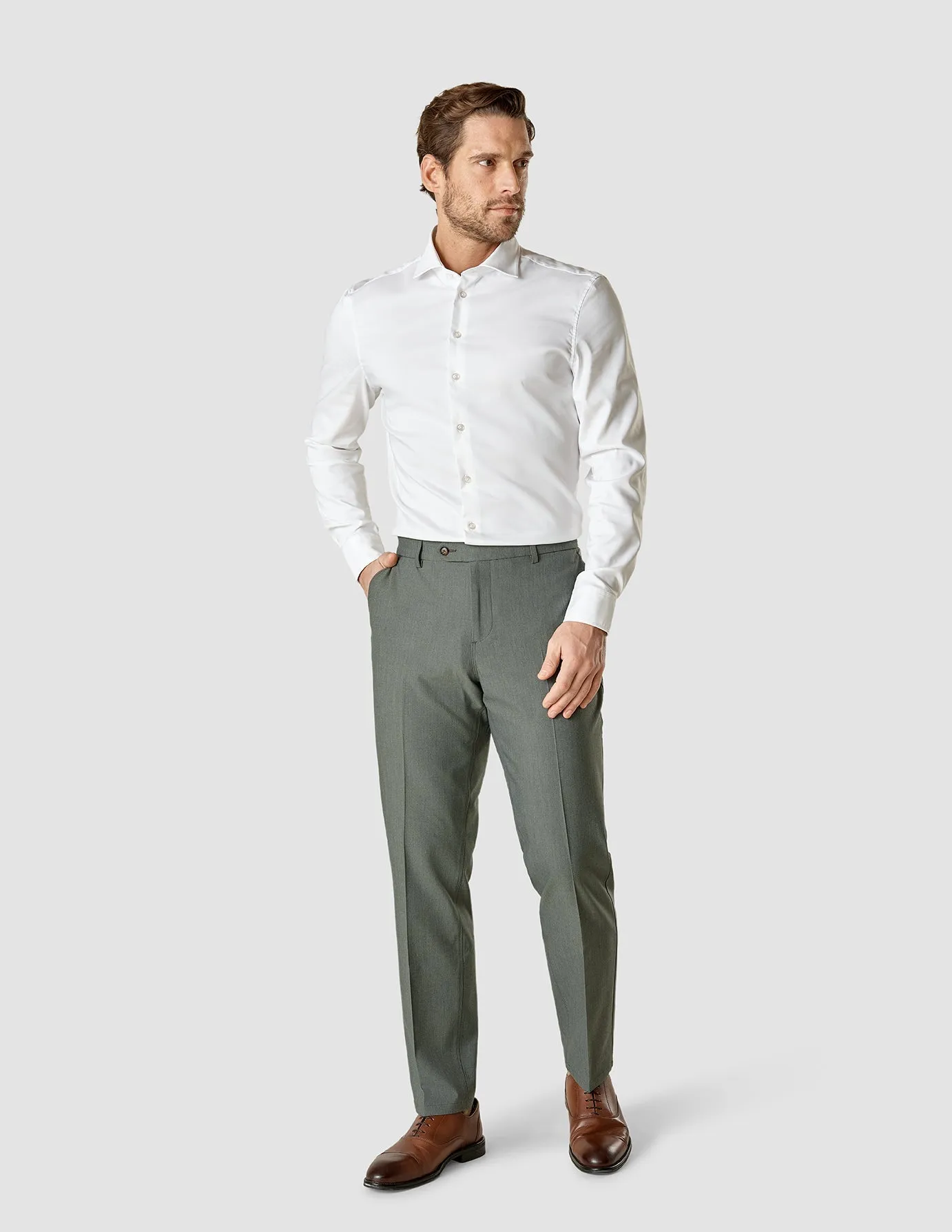 Essential Suit Pants Regular Green Melange sold by Shaping New Tomorrow product image thumbnail 2