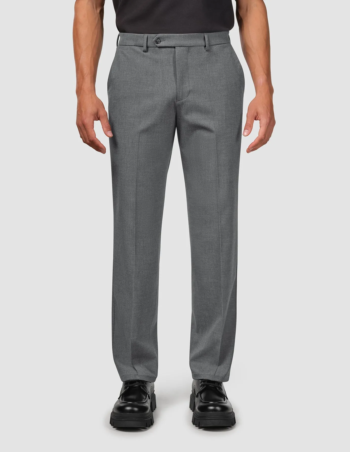 Essential Suit Pants Relaxed Fit Dark Grey Melange sold by Shaping New Tomorrow