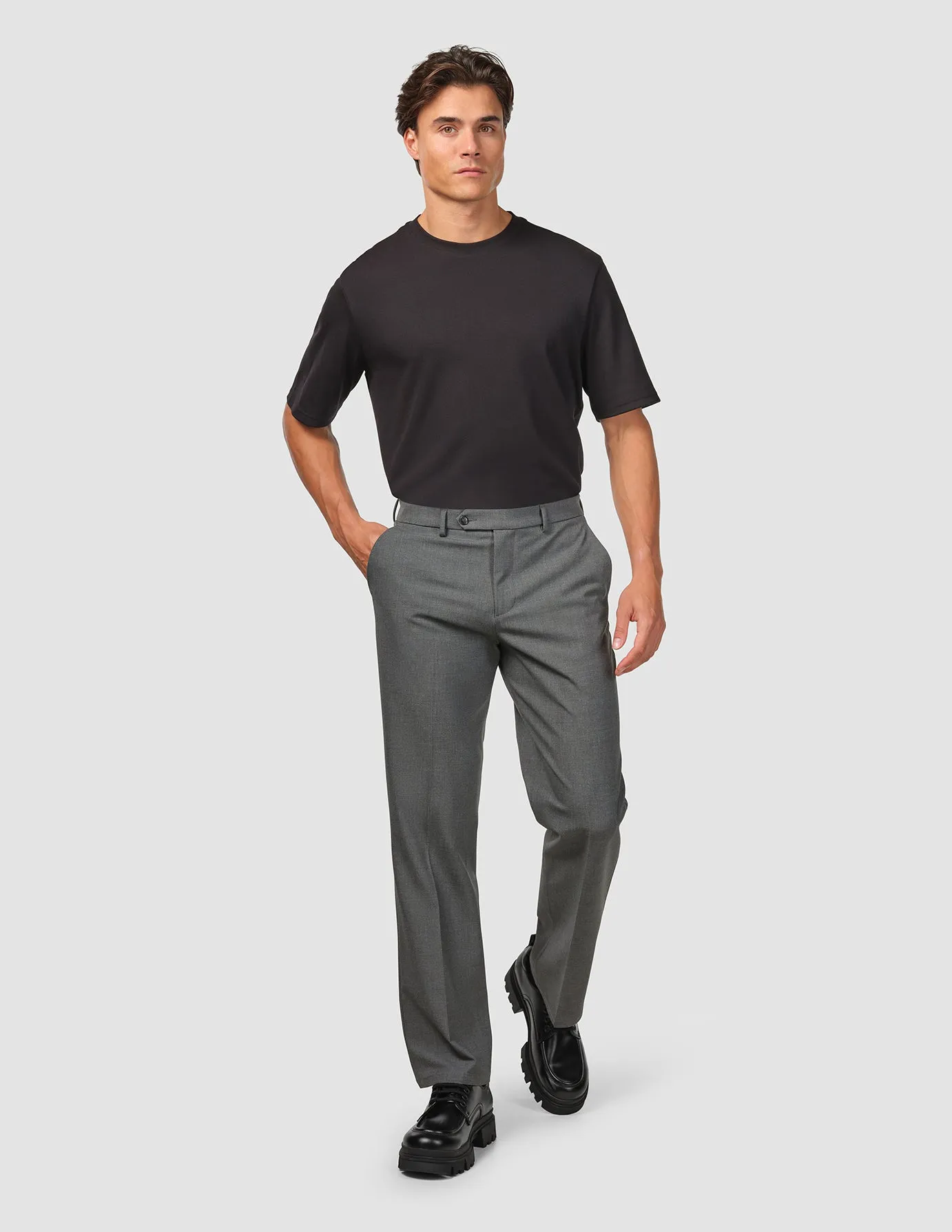 Essential Suit Pants Relaxed Fit Dark Grey Melange sold by Shaping New Tomorrow product image thumbnail 2