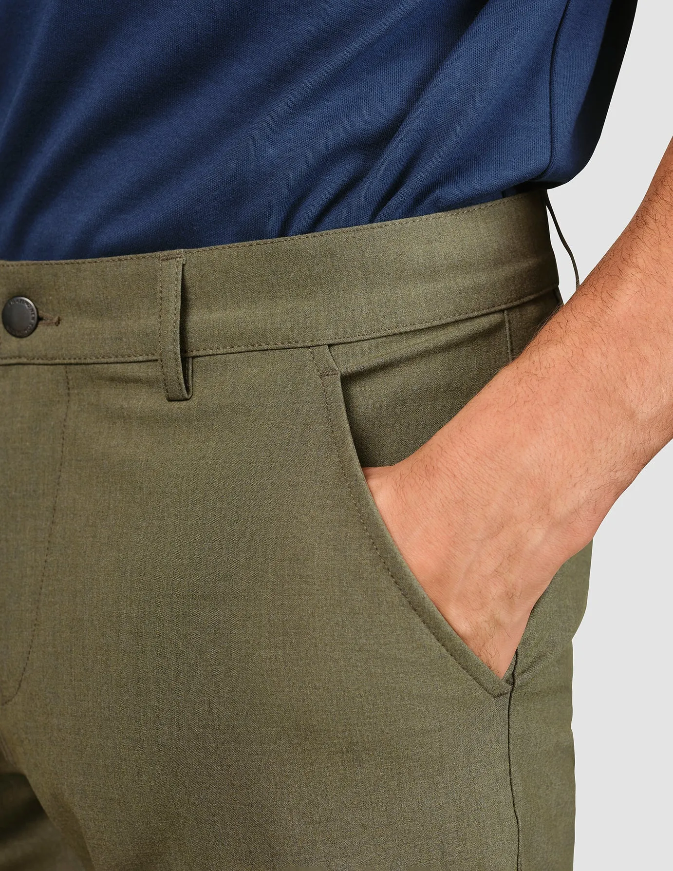 Essential Pants Regular Remote Green Melange sold by Shaping New Tomorrow product image thumbnail 5