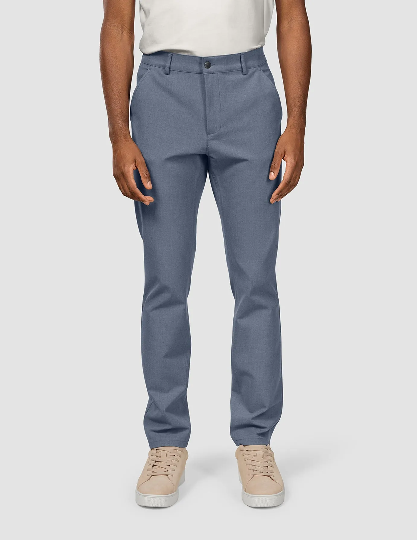 Essential Pants Slim Storm Blue Melange sold by Shaping New Tomorrow