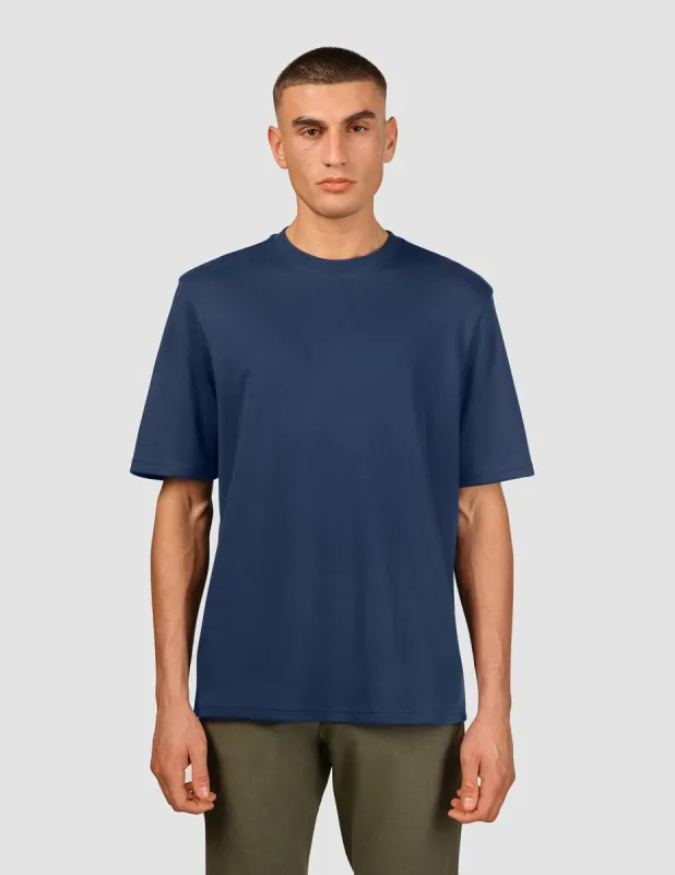 Heavy Box Fit T-shirt Navy sold by Shaping New Tomorrow