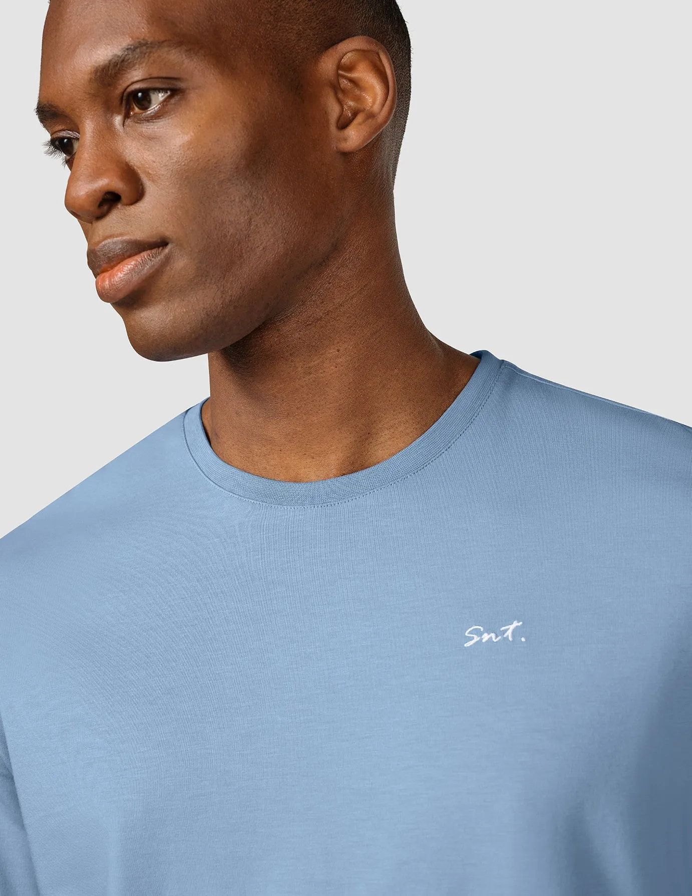 Supima Legacy T-shirt Rainy Blue sold by Shaping New Tomorrow product image thumbnail 5