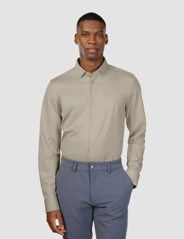 Classic Shirt Stone Beige Slim sold by Shaping New Tomorrow