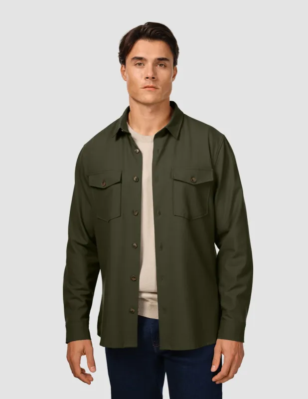 Essential Overshirt Clover Green sold by Shaping New Tomorrow