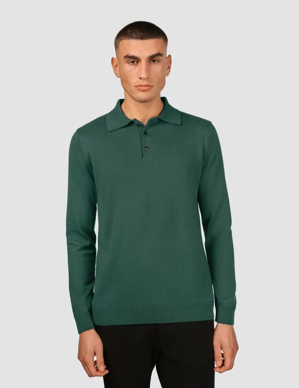 Everyday Knit Long Sleeve Polo Shadow Green sold by Shaping New Tomorrow