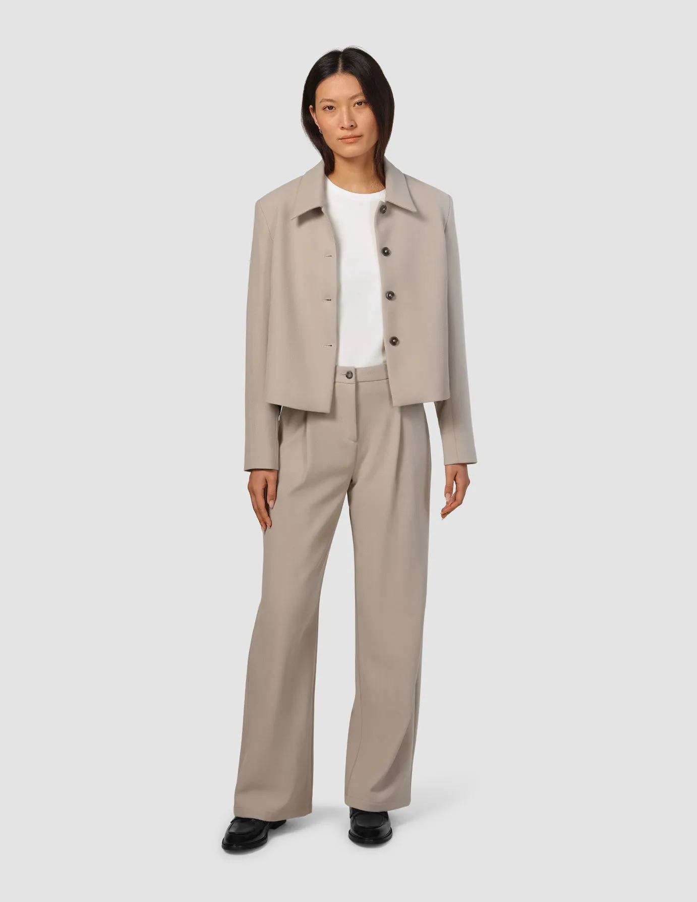 Serene Short Jacket Greige sold by Shaping New Tomorrow product image thumbnail 2