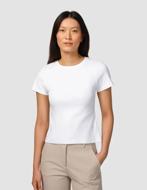 Rib T-Shirt White sold by Shaping New Tomorrow