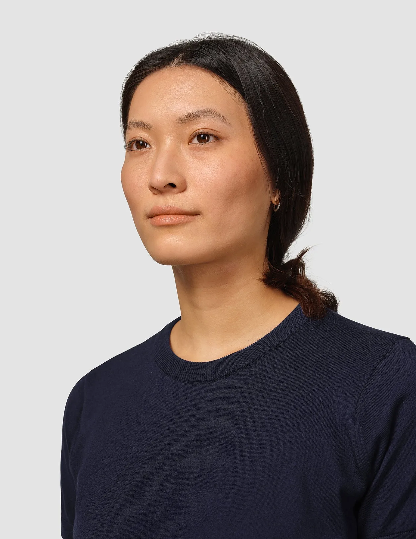 Fine Knit T-shirt Navy sold by Shaping New Tomorrow product image thumbnail 5