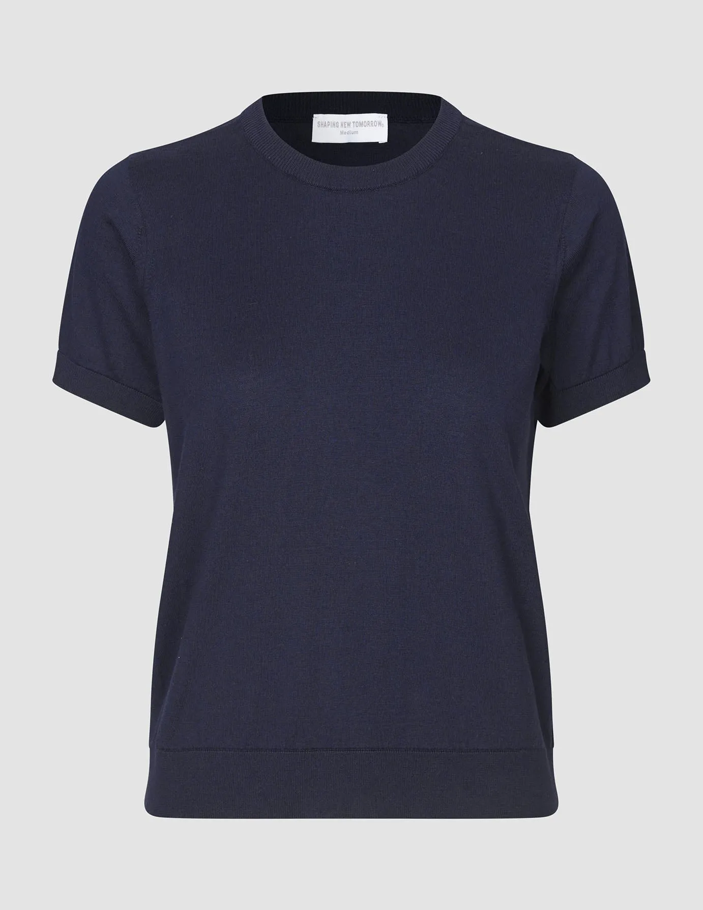 Fine Knit T-shirt Navy sold by Shaping New Tomorrow product image thumbnail 3