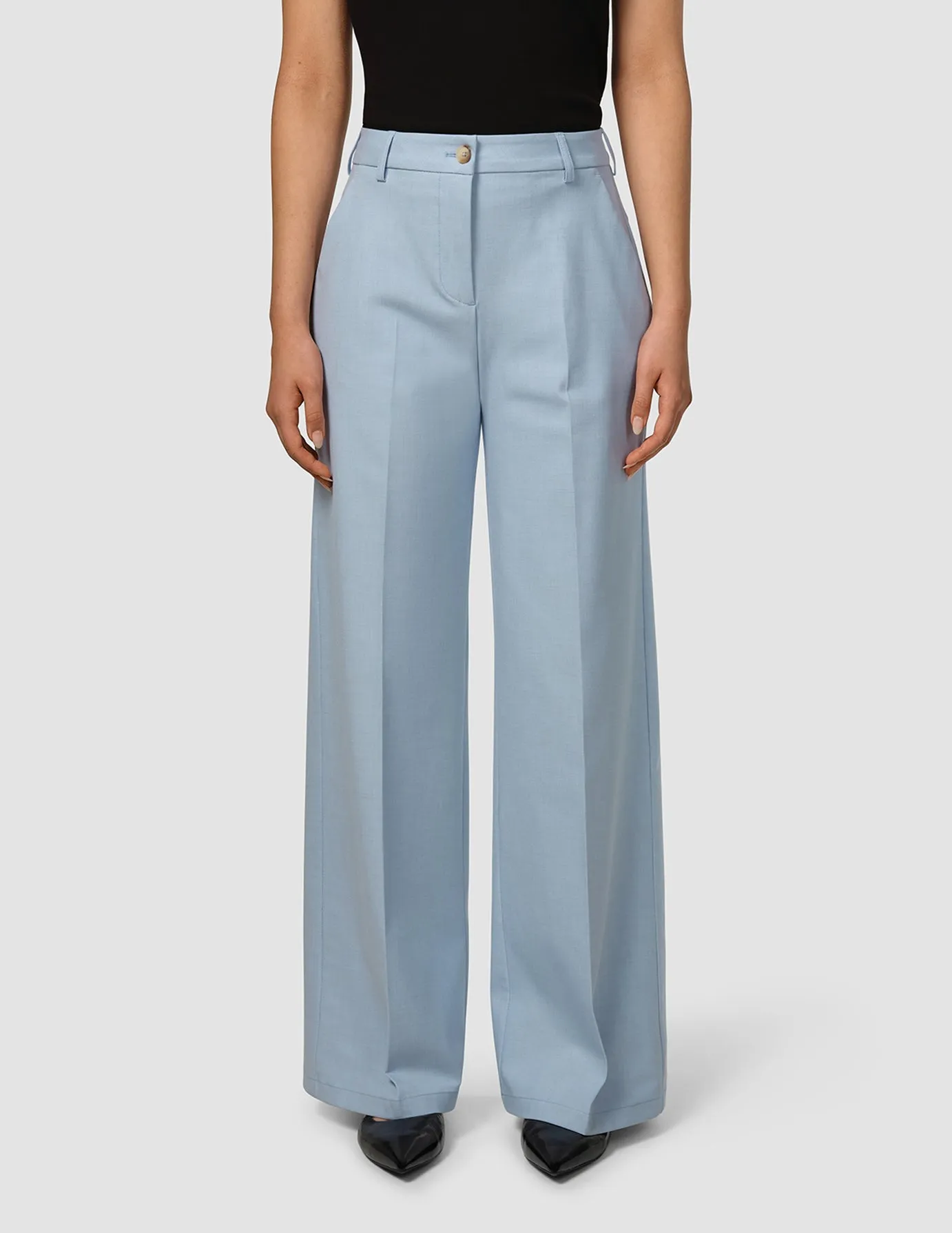 Essential Pants Wide Sky Blue Melange sold by Shaping New Tomorrow