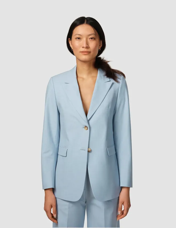 Essential Blazer Sky Blue Melange sold by Shaping New Tomorrow