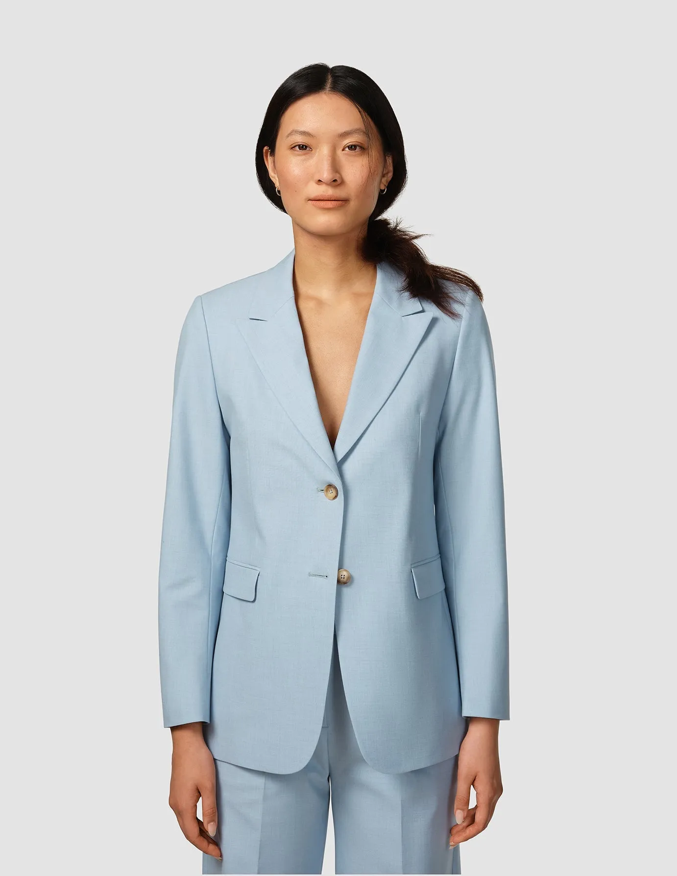 Essential Blazer Sky Blue Melange sold by Shaping New Tomorrow