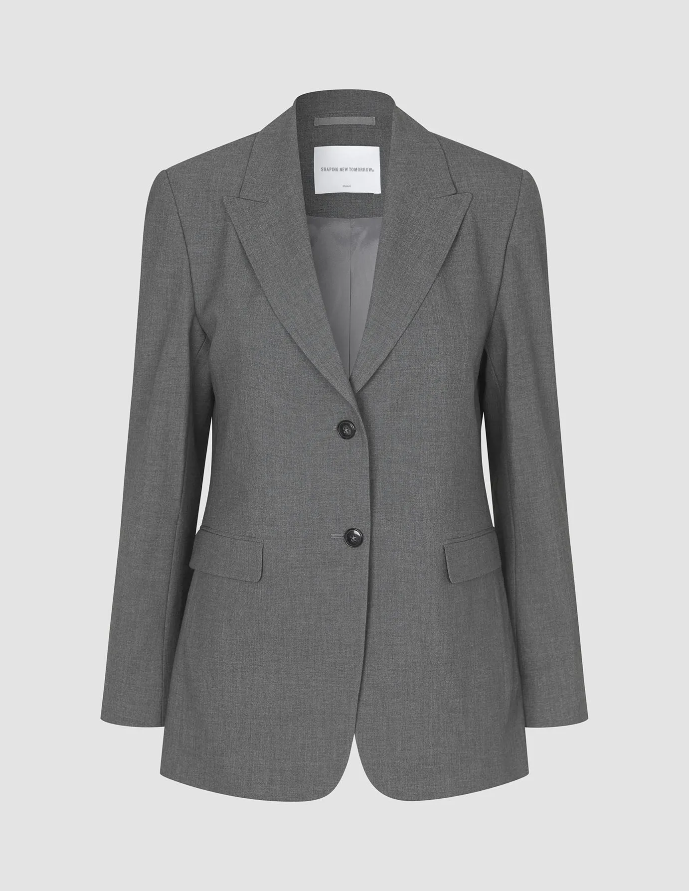 Essential Blazer Dark Grey Melange sold by Shaping New Tomorrow product image thumbnail 3