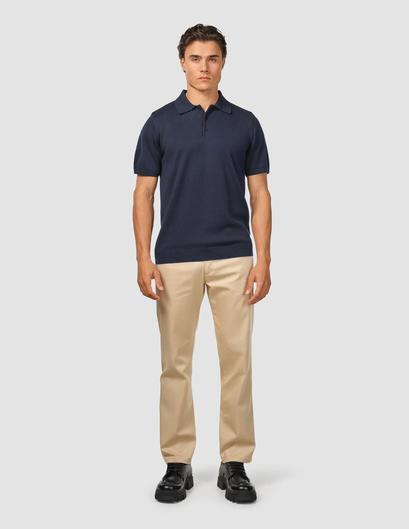 Everyday Knit Short Sleeve Polo Navy sold by Shaping New Tomorrow product image thumbnail 2