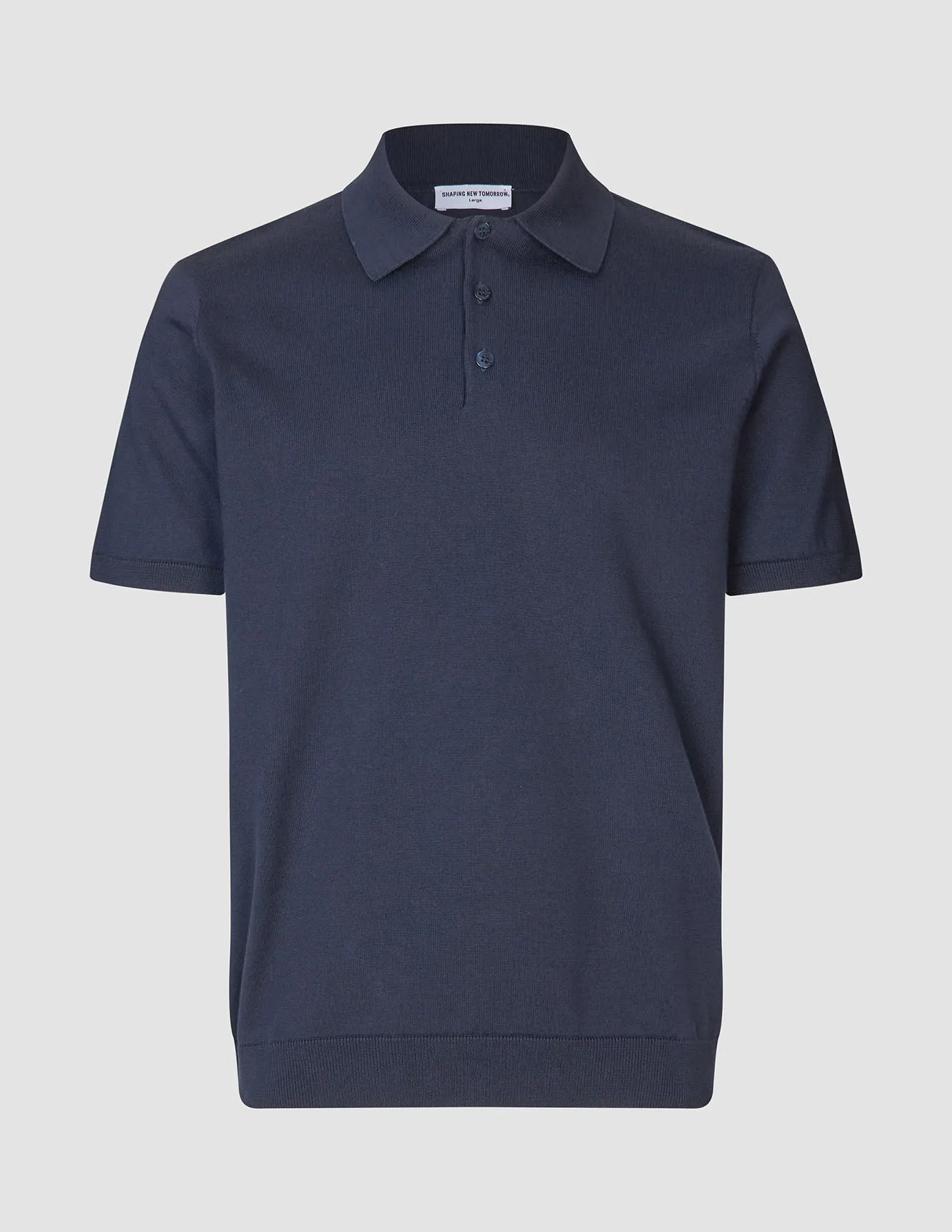 Everyday Knit Short Sleeve Polo Navy sold by Shaping New Tomorrow product image thumbnail 3