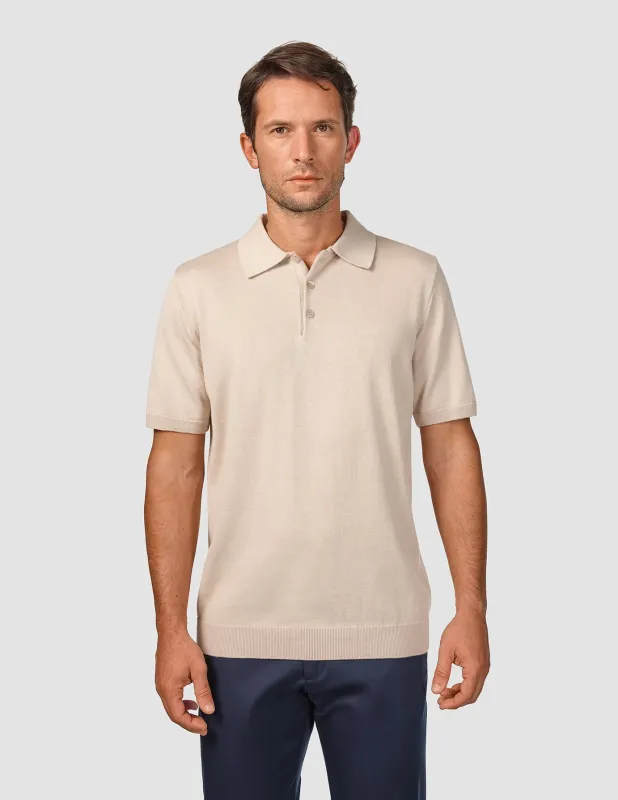 Everyday Knit Short Sleeve Polo Birchwood sold by Shaping New Tomorrow