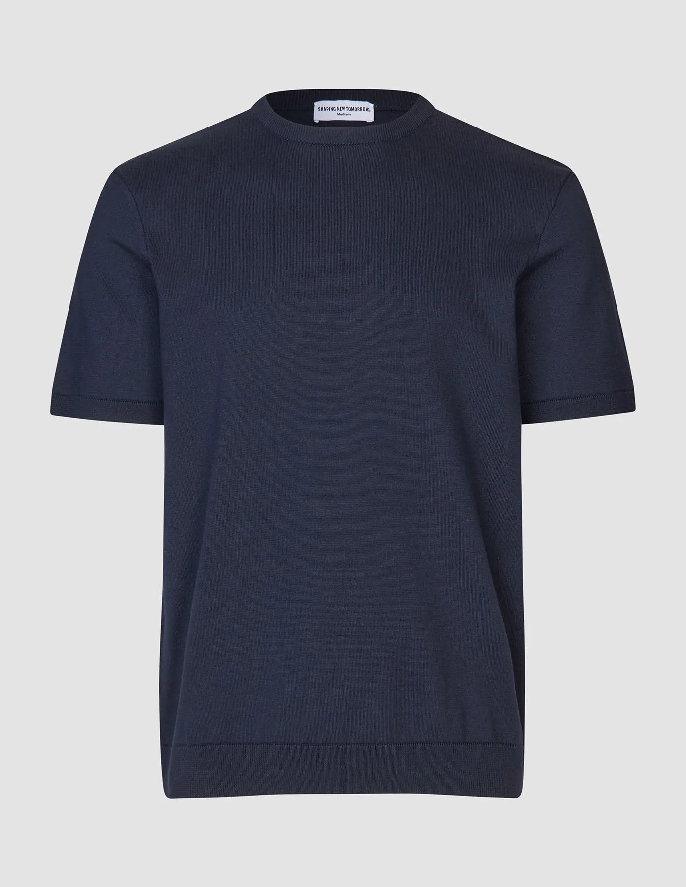 Everyday Knit Box Fit T-shirt Navy sold by Shaping New Tomorrow product image thumbnail 3