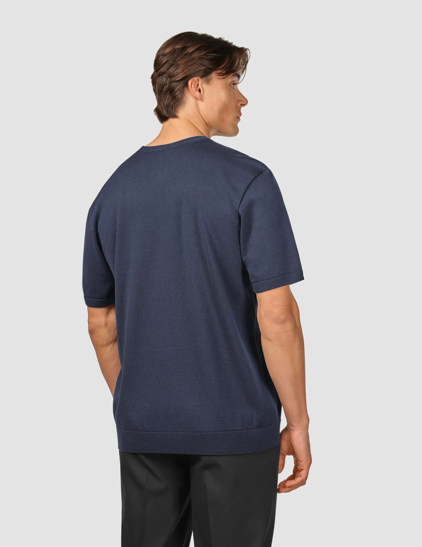Everyday Knit Box Fit T-shirt Navy sold by Shaping New Tomorrow product image thumbnail 5