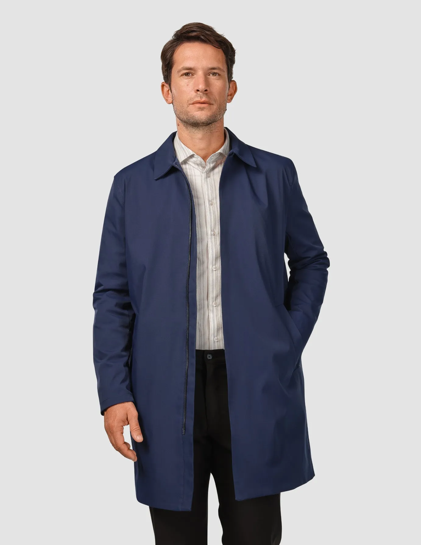 Waterproof Trench Coat Navy sold by Shaping New Tomorrow