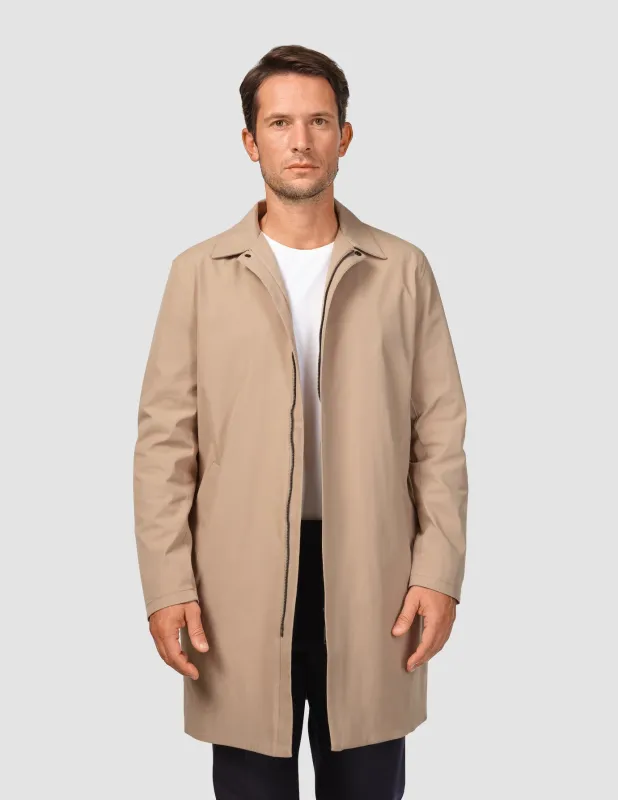 Waterproof Trench Coat Sand Grain sold by Shaping New Tomorrow