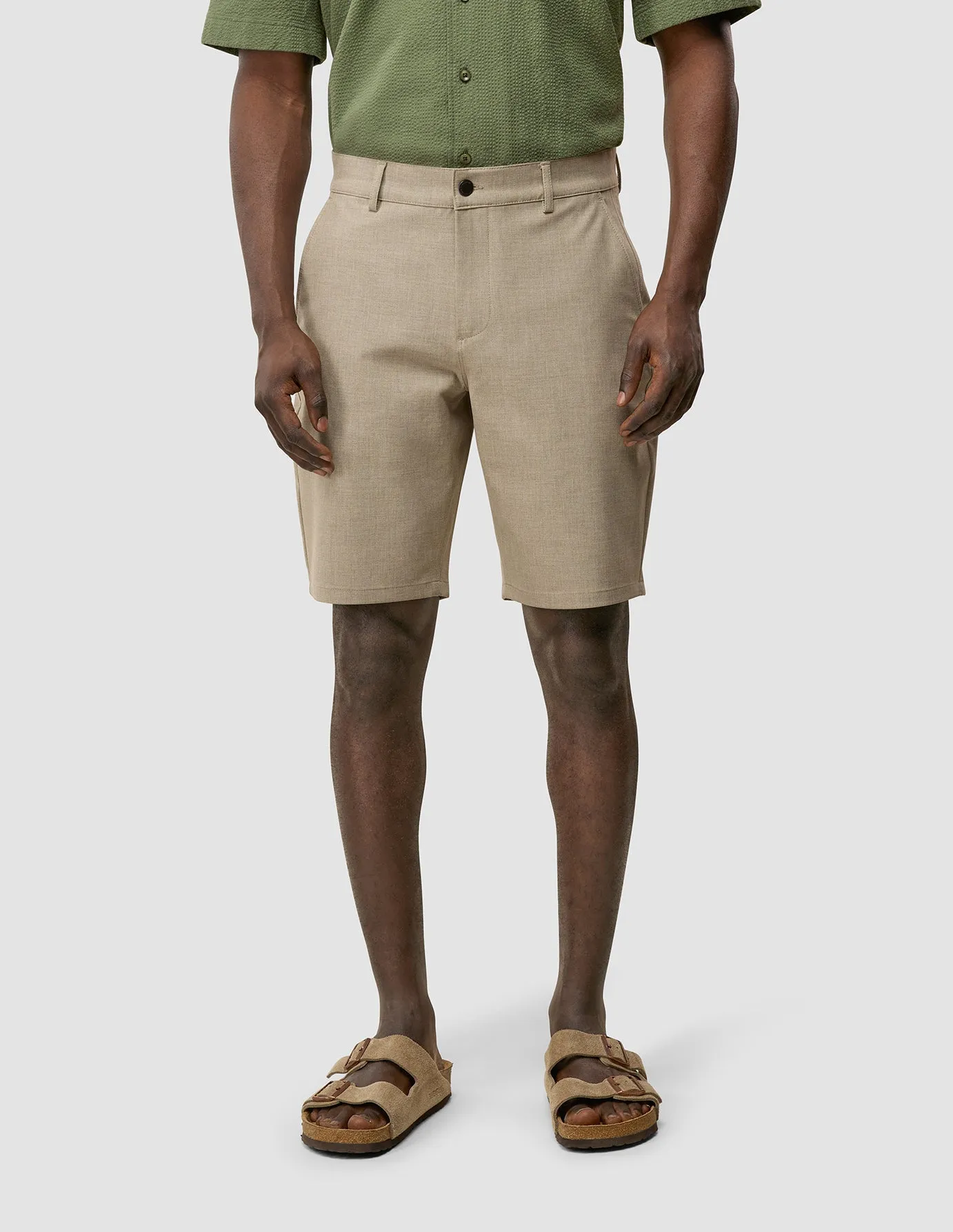 Essential Shorts Beige Melange sold by Shaping New Tomorrow