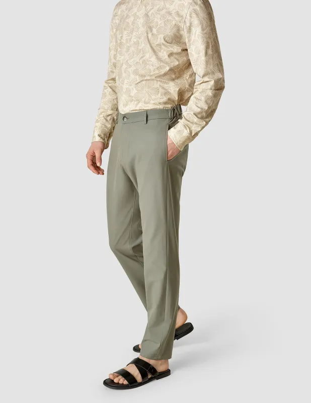 Tech Linen Elastic Pants Urban Green sold by Shaping New Tomorrow