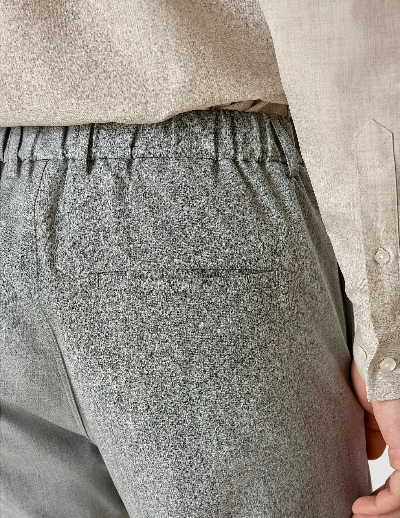 Tech Linen Elastic Pants Charcoal sold by Shaping New Tomorrow product image thumbnail 5