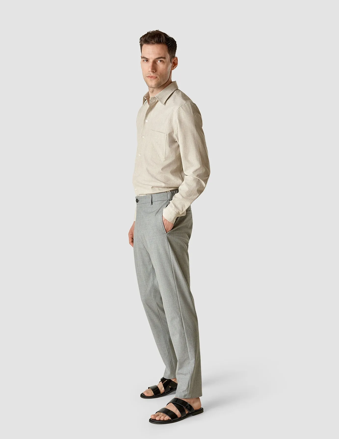 Tech Linen Elastic Pants Charcoal sold by Shaping New Tomorrow product image thumbnail 2