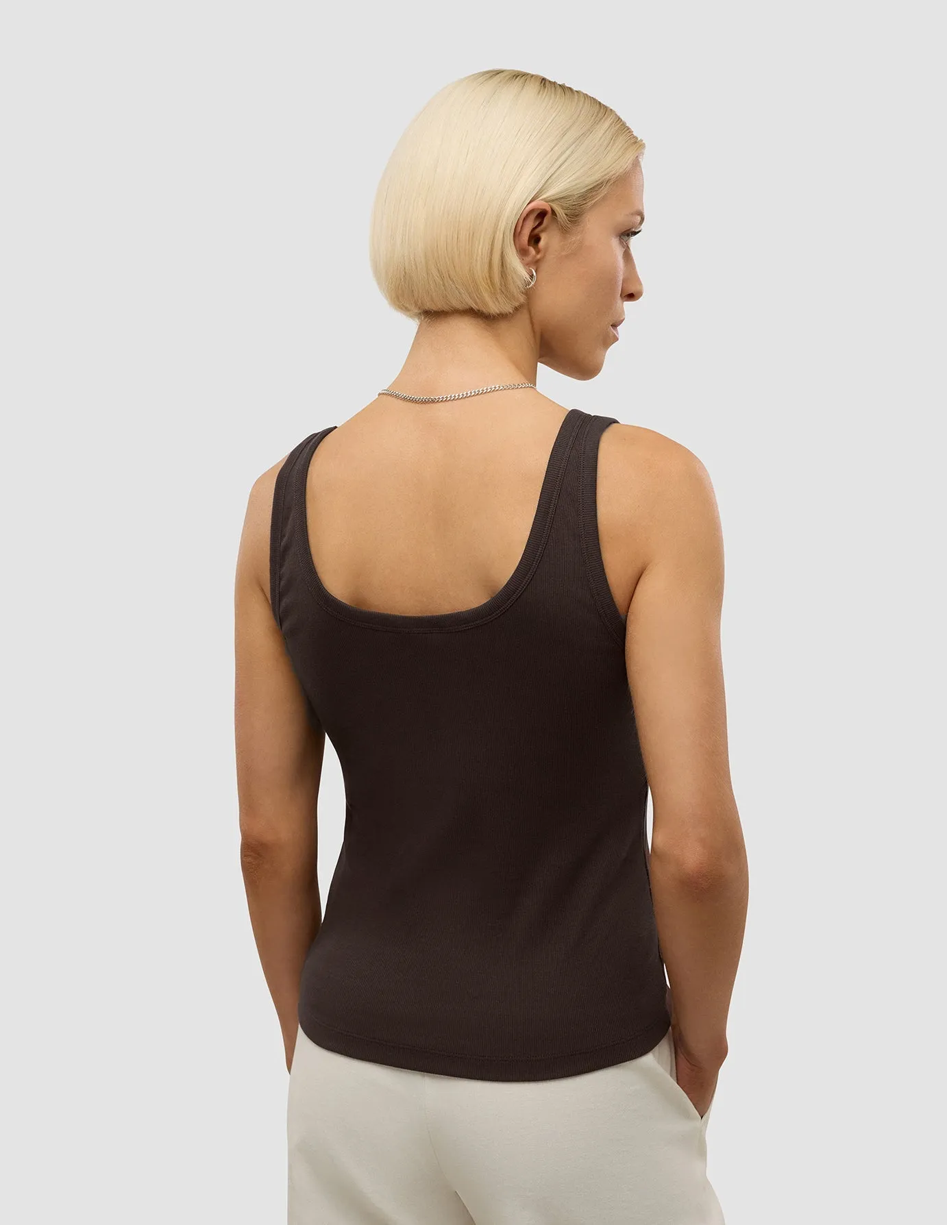 Women's Rib Tank Top Espresso sold by Shaping New Tomorrow product image thumbnail 5