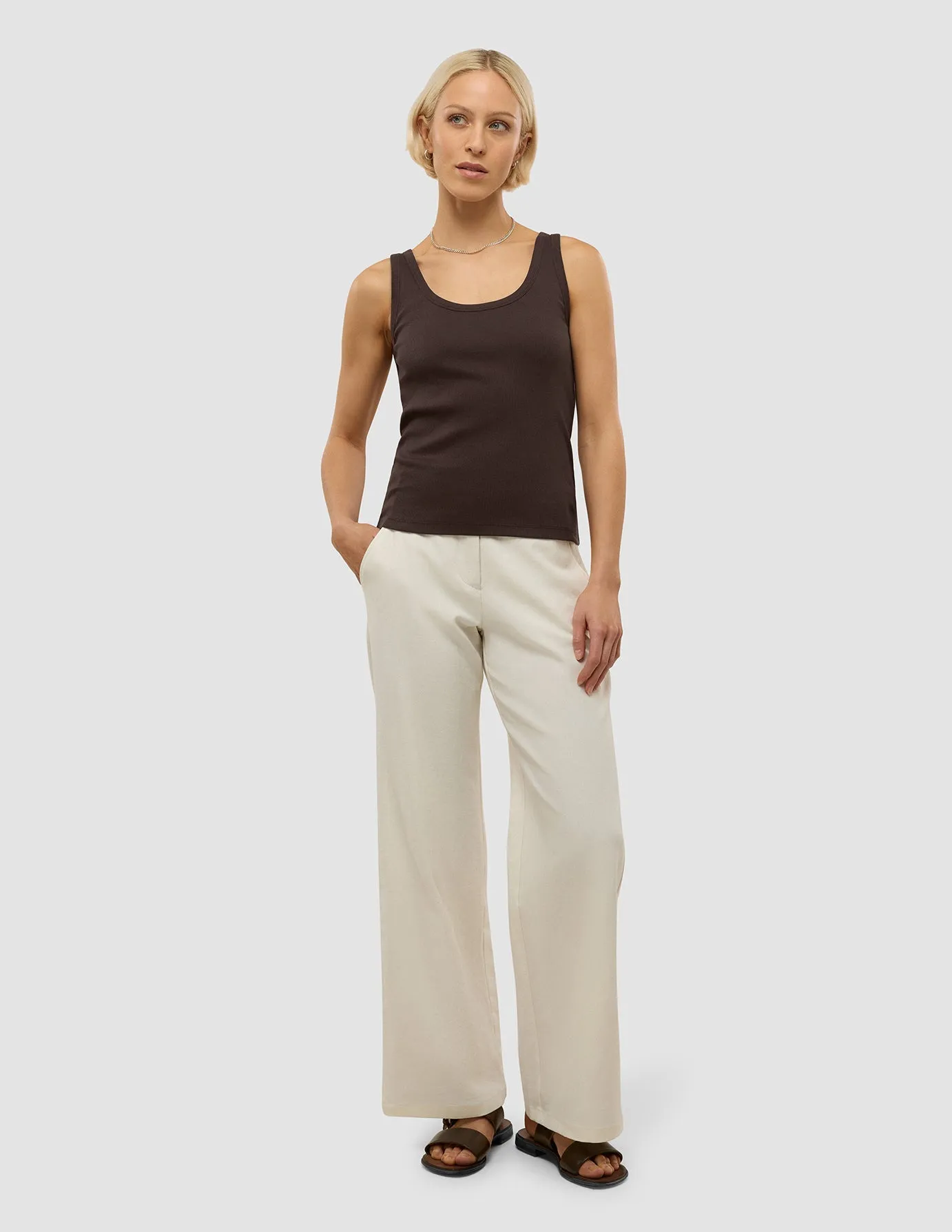 Women's Rib Tank Top Espresso sold by Shaping New Tomorrow product image thumbnail 2