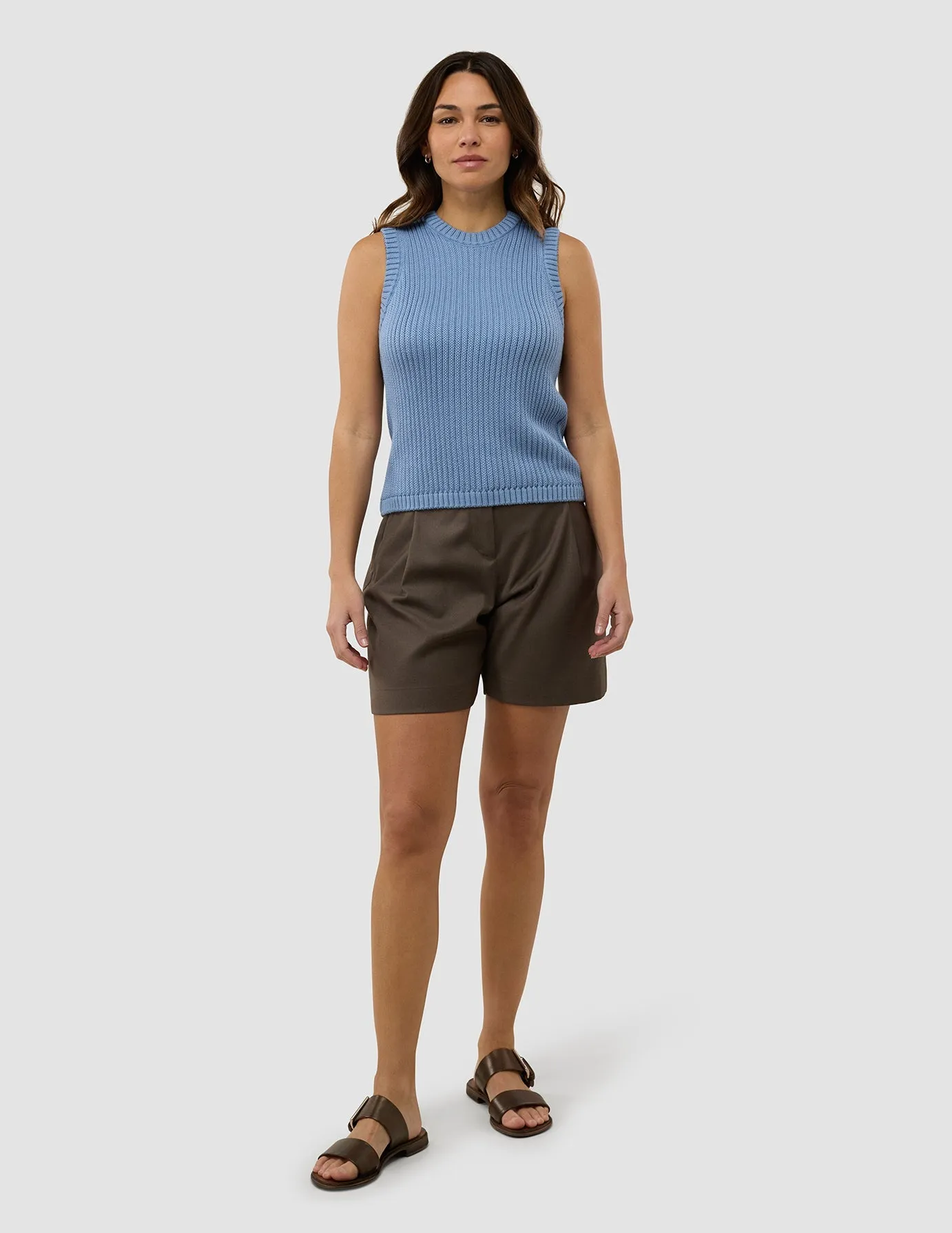 Women's Structured Knit Top Serenity Blue sold by Shaping New Tomorrow product image thumbnail 2