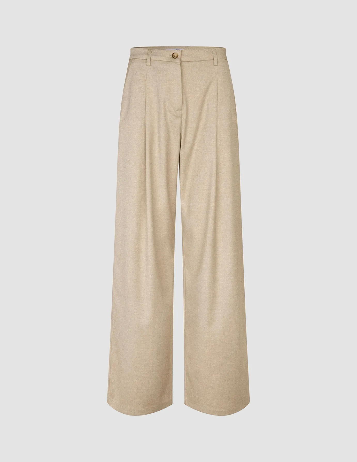 Women's Skye Pants Wide Sandy Beige Melange sold by Shaping New Tomorrow product image thumbnail 3