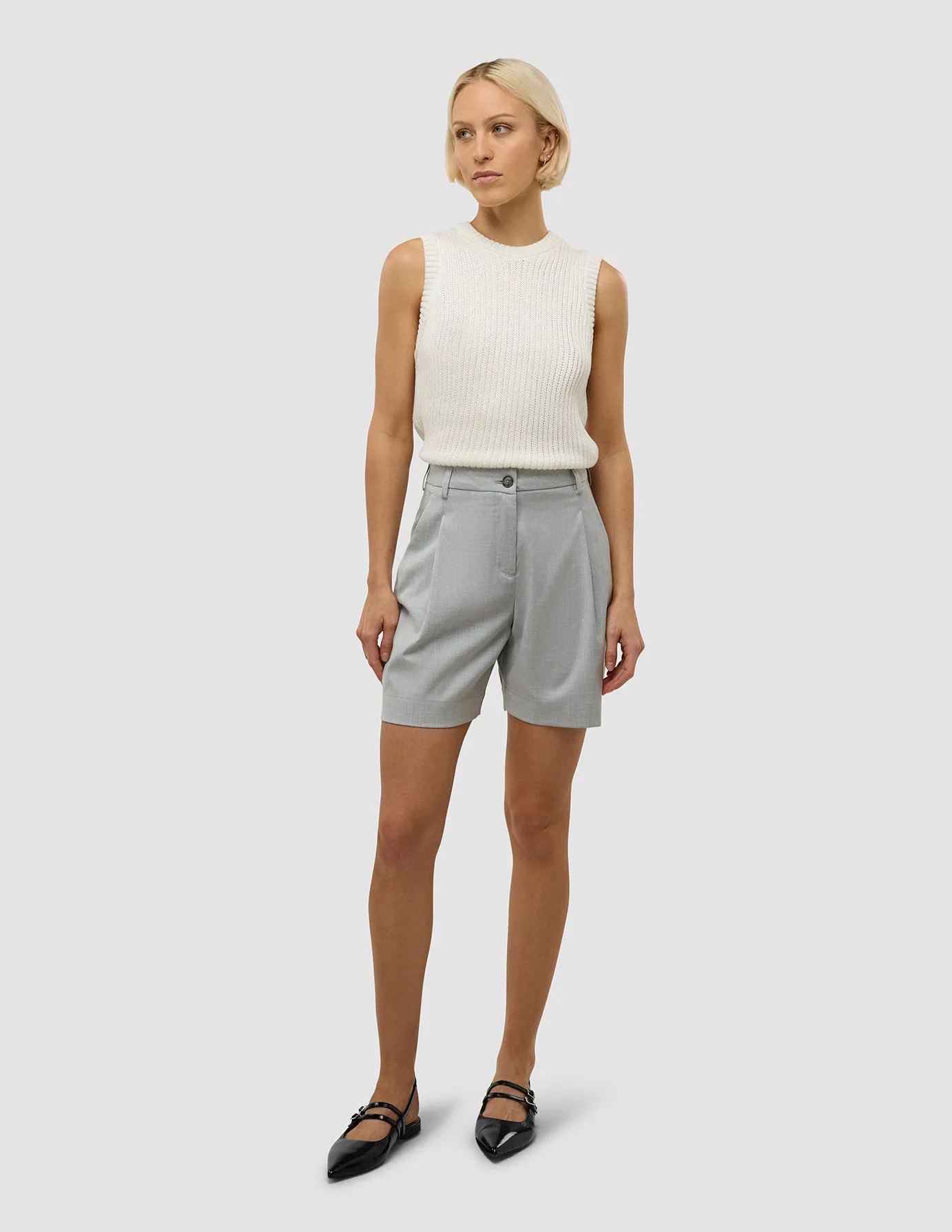 Women's Skye Shorts Grey Pine Melange sold by Shaping New Tomorrow product image thumbnail 2