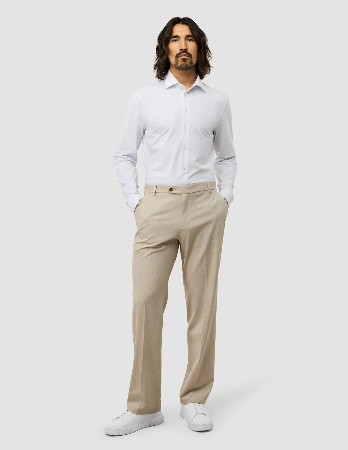 Tech Linen Suit Pants Relaxed Fit Sandshell sold by Shaping New Tomorrow product image thumbnail 2