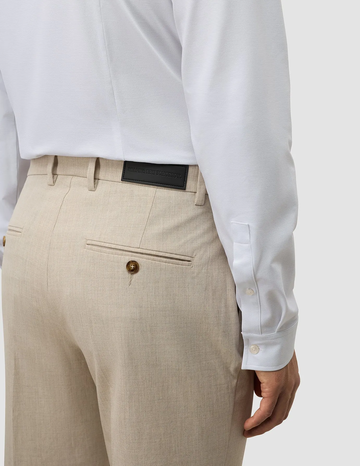 Tech Linen Suit Pants Relaxed Fit Sandshell sold by Shaping New Tomorrow product image thumbnail 5