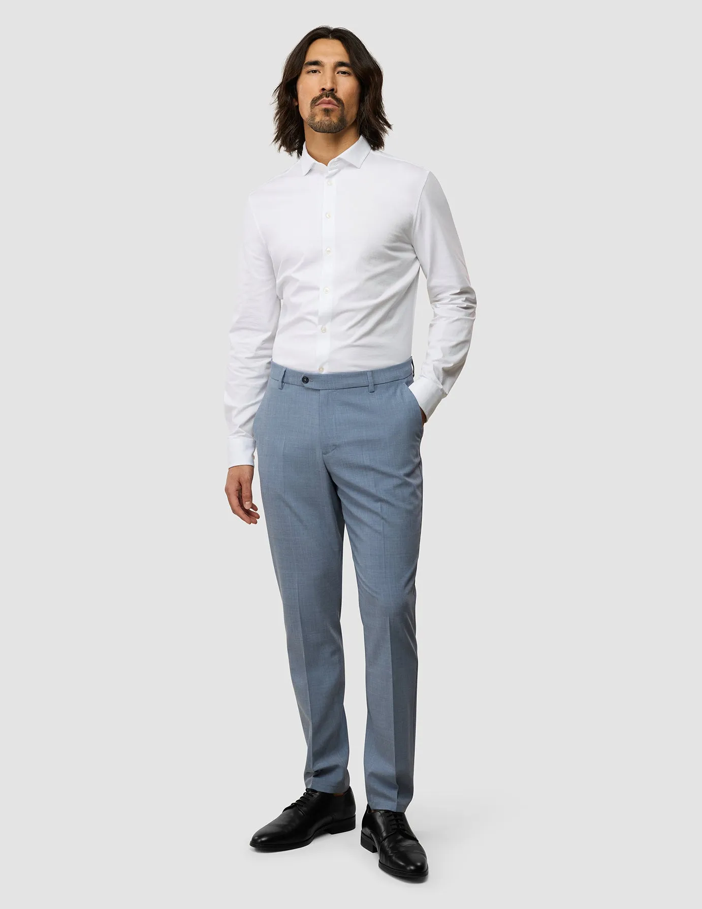 Tech Wool Suit Pants Slim Light Blue sold by Shaping New Tomorrow product image thumbnail 2