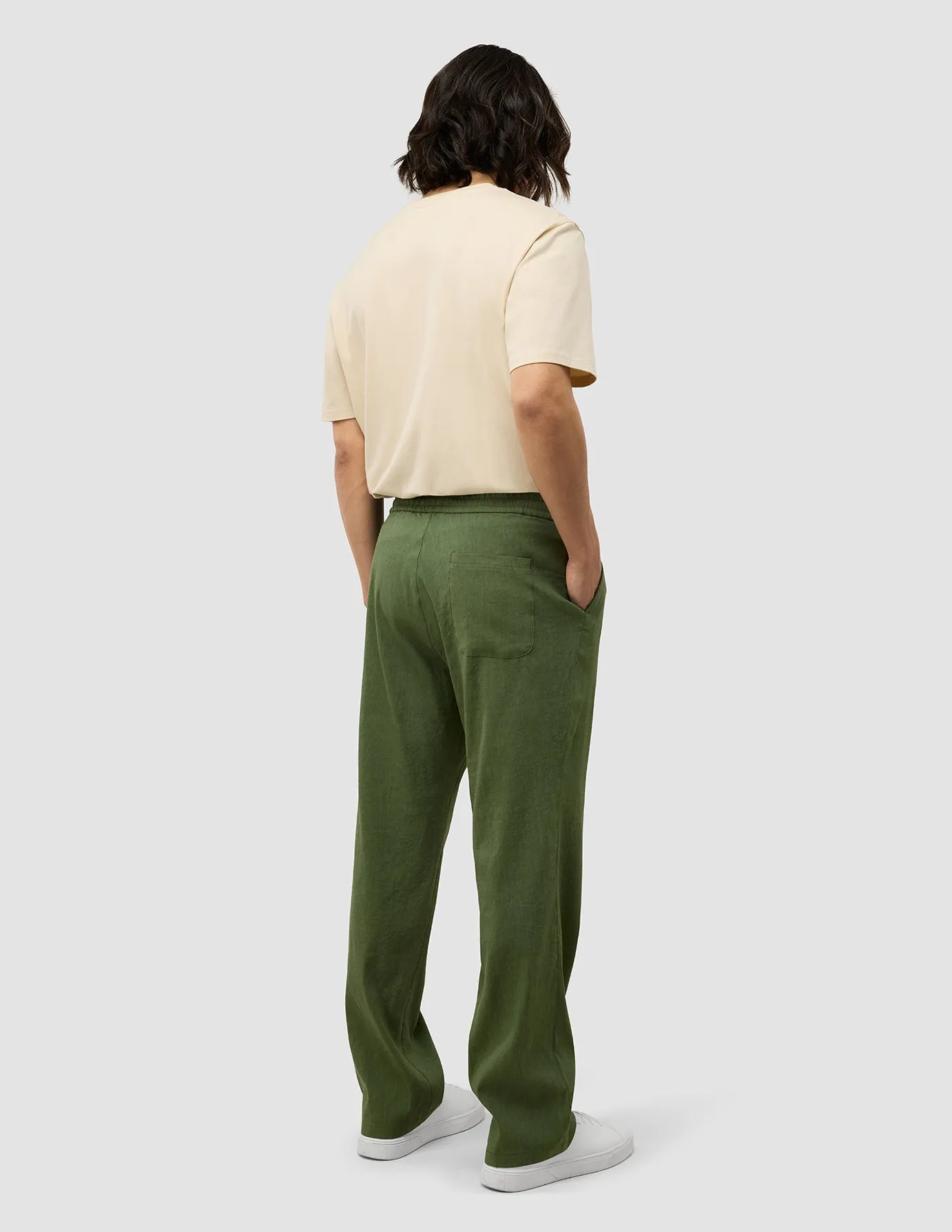 Refined Linen Pants Clover Green sold by Shaping New Tomorrow product image thumbnail 4