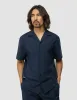 Seersucker Short Sleeve Shirt Dark Navy sold by Shaping New Tomorrow