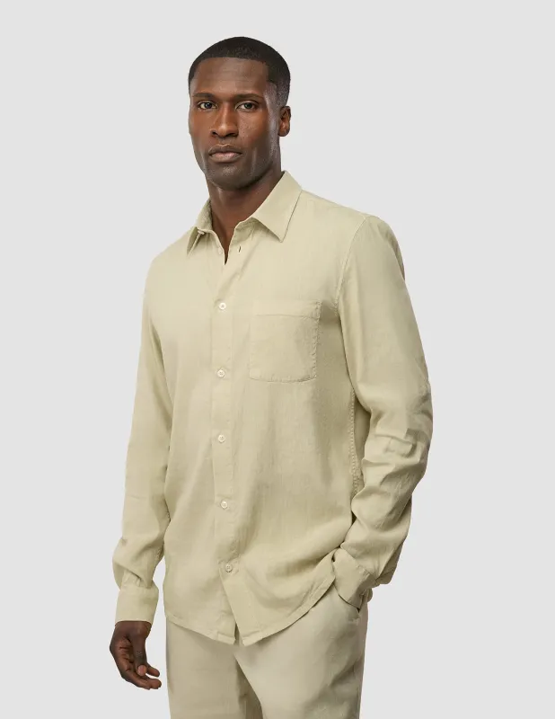 Refined Linen Long Sleeve Shirt Soft Sand sold by Shaping New Tomorrow