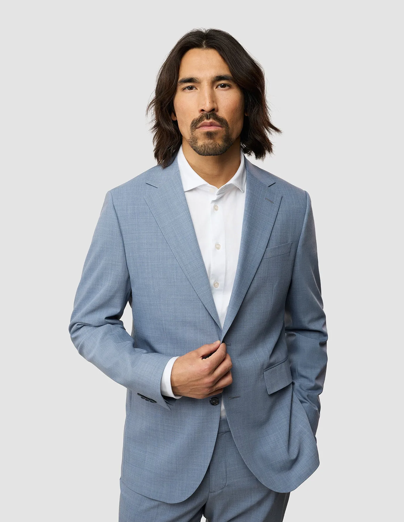 Tech Wool Blazer Light Blue Slim sold by Shaping New Tomorrow