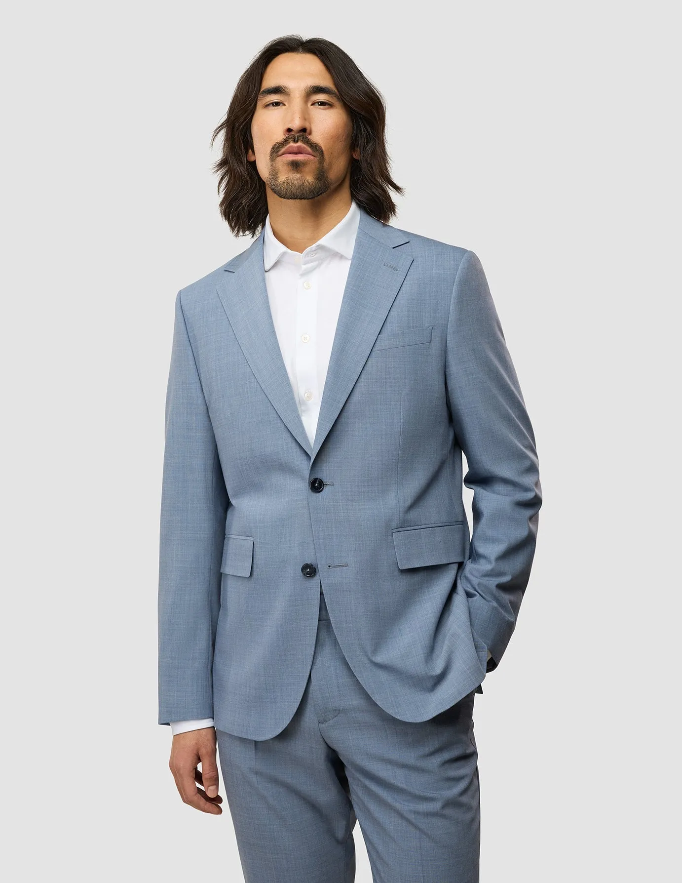 Tech Wool Blazer Light Blue Slim sold by Shaping New Tomorrow product image thumbnail 4