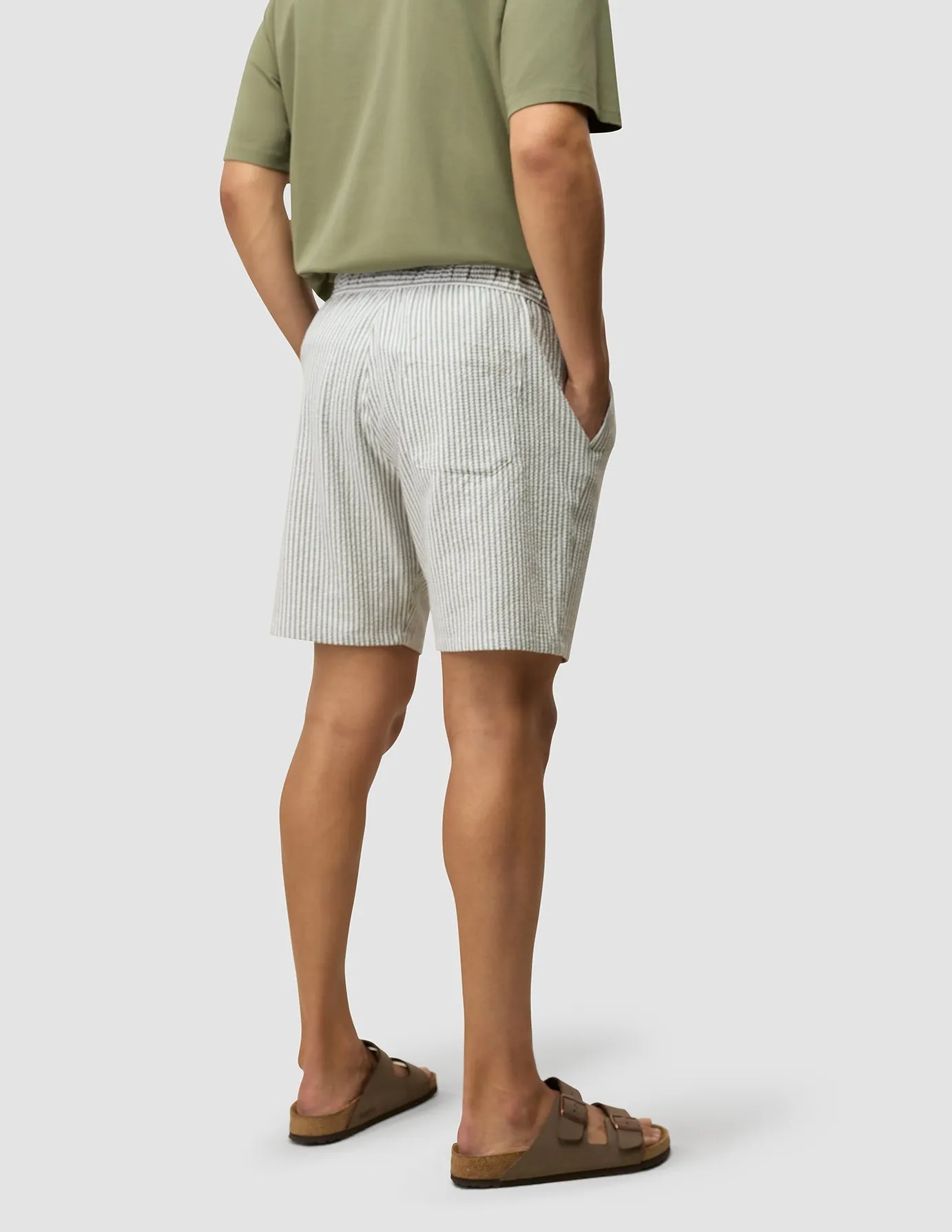 Seersucker Shorts Green Stripes sold by Shaping New Tomorrow product image thumbnail 4