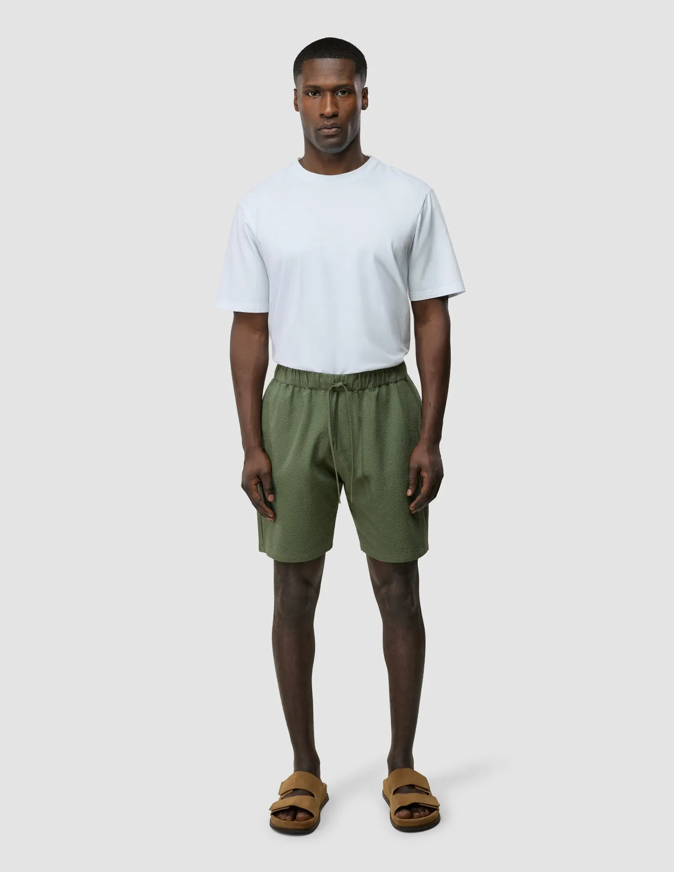 Seersucker Shorts Clover Green sold by Shaping New Tomorrow product image thumbnail 2