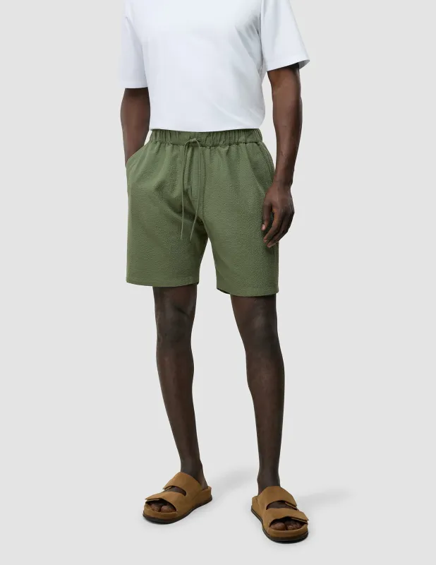 Seersucker Shorts Clover Green sold by Shaping New Tomorrow